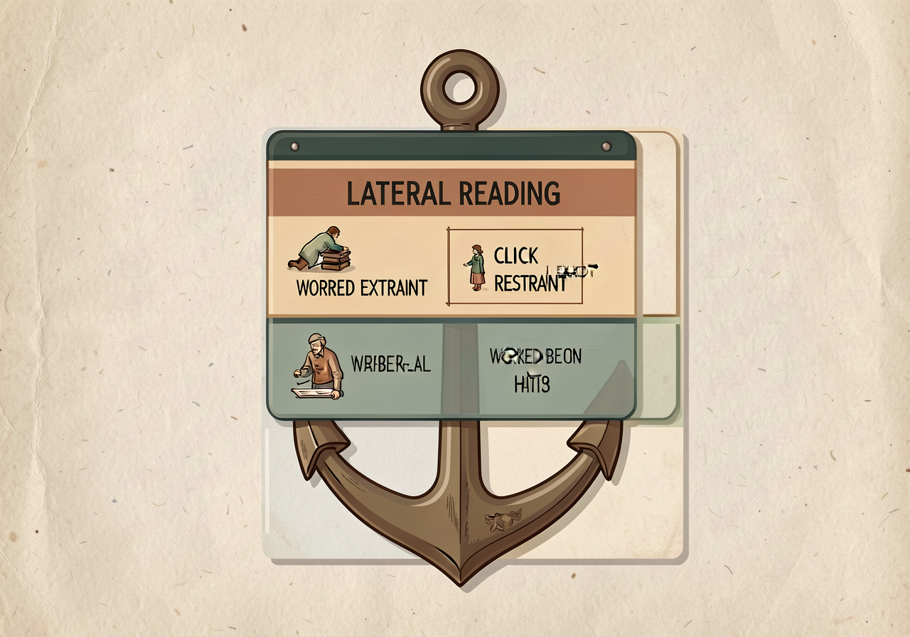 MG-6 anchor displayed: 2-band card with LATERAL READING routine and CLICK RESTRAINT habit. Includes the 4-tab worked exa