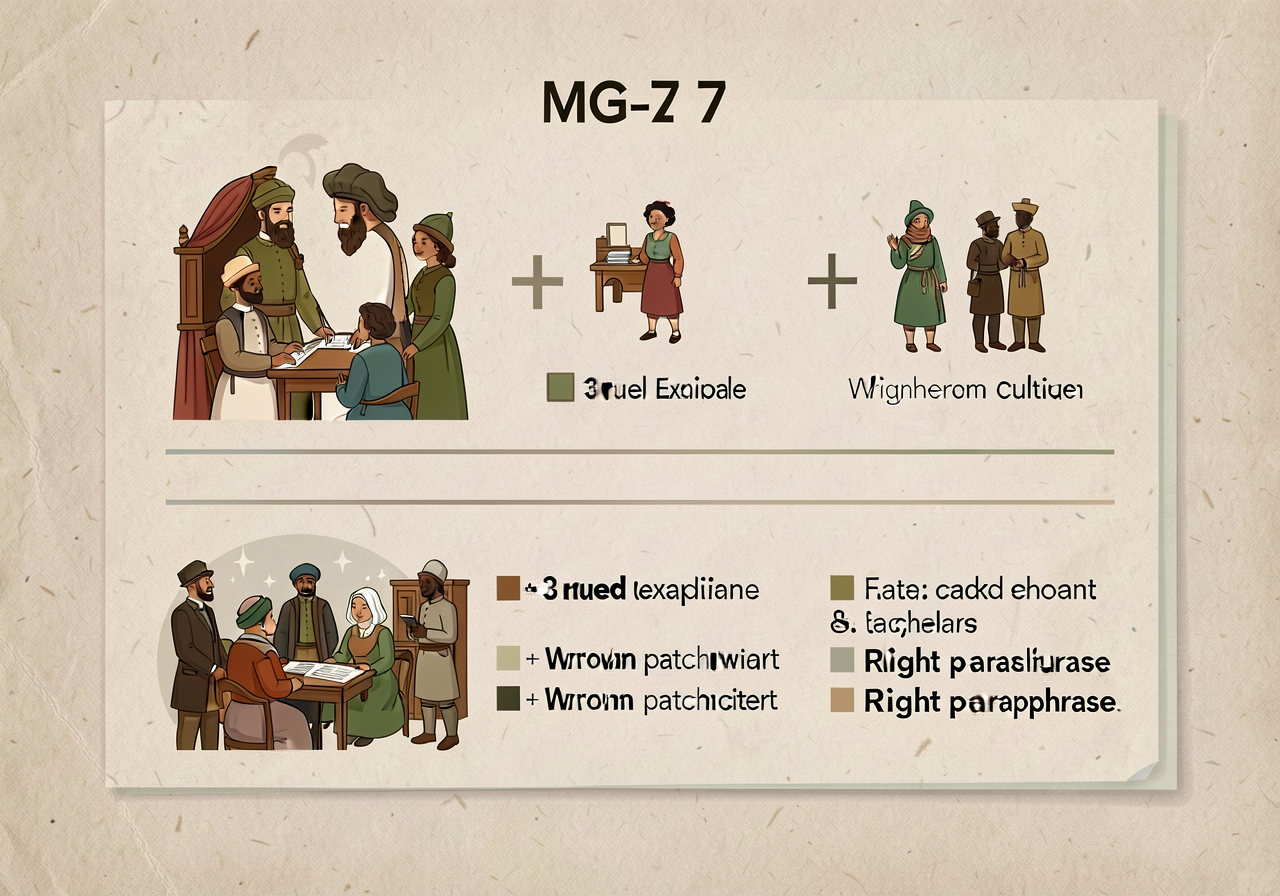 MG-7 anchor: 3-rule card with worked example showing original + wrong (patchwork) + wrong (uncited) + right paraphrase. 