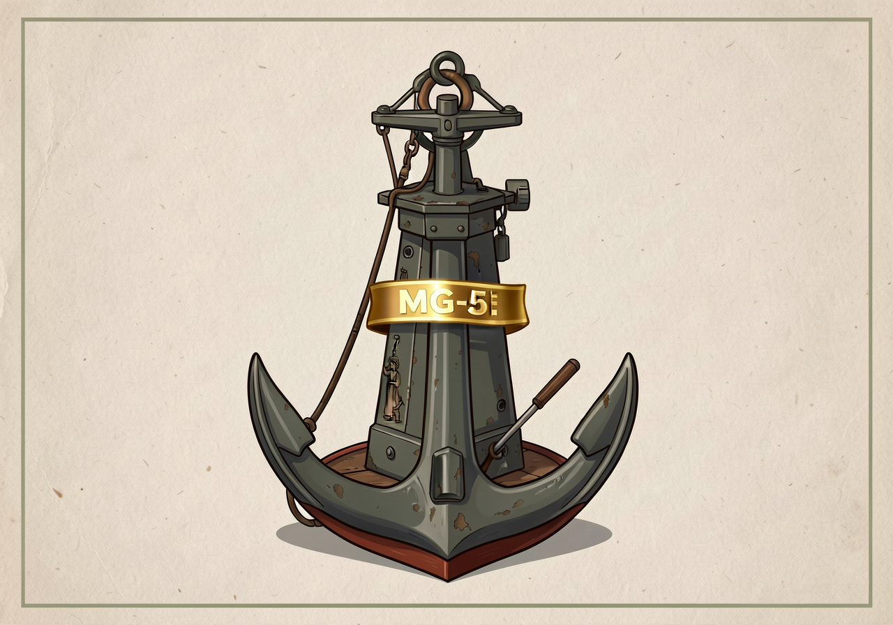 MG-5 anchor with gerund band highlighted in gold. Worked examples visible. Print-ready 18x24.