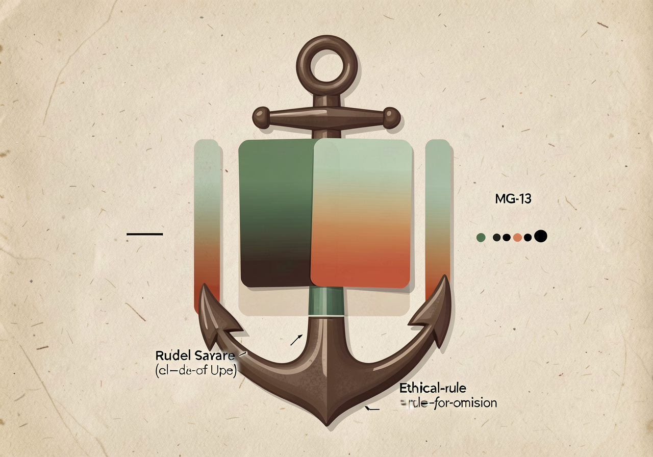 MG-13 anchor: 3-card kit (comma / dash / ellipsis) with intensity gradient, rule-of-use per card, ethical-rule callout f