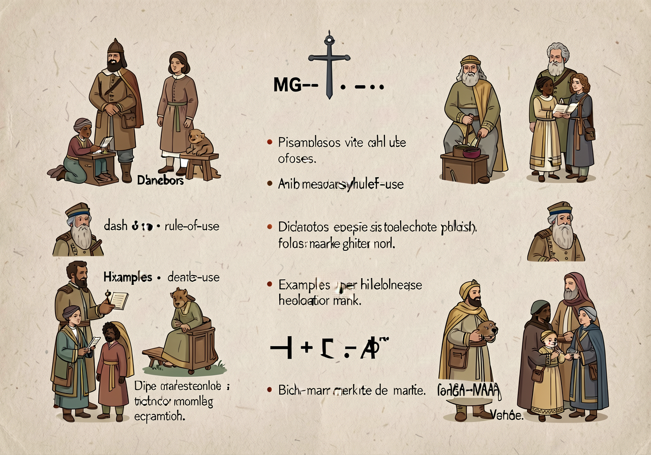 MG-5 anchor: dash and colon with rule-of-use, examples per mark, high-mark style explanation. Print-ready 11x17.