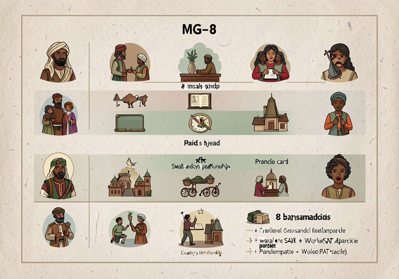 MG-8 anchor: 8-band analogy card with examples per relationship + worked SAT-style practice. Print-ready 18x24.