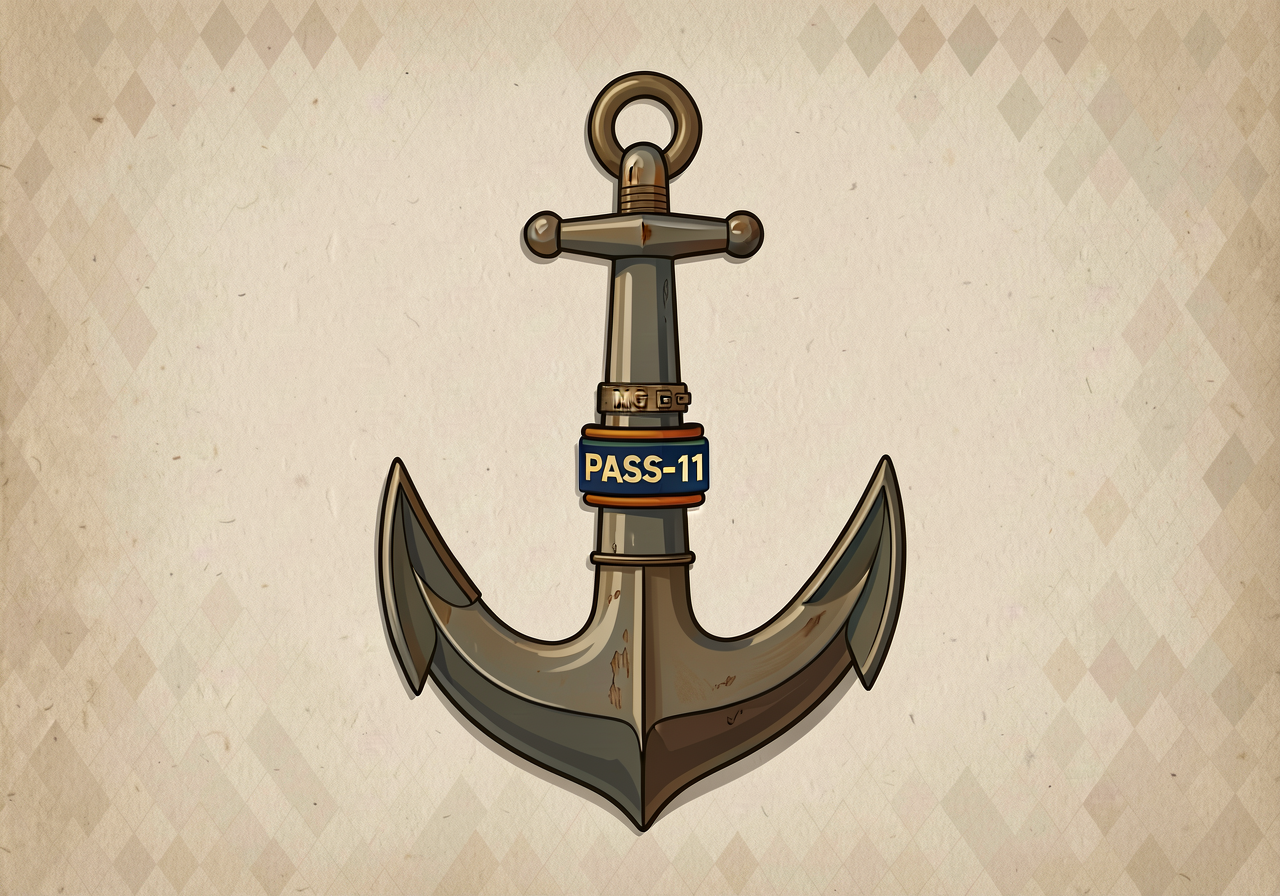 MG-11 anchor with Pass-4 MECHANICS band visible (8 criteria with 4-point scoring). Print-ready 18x24.