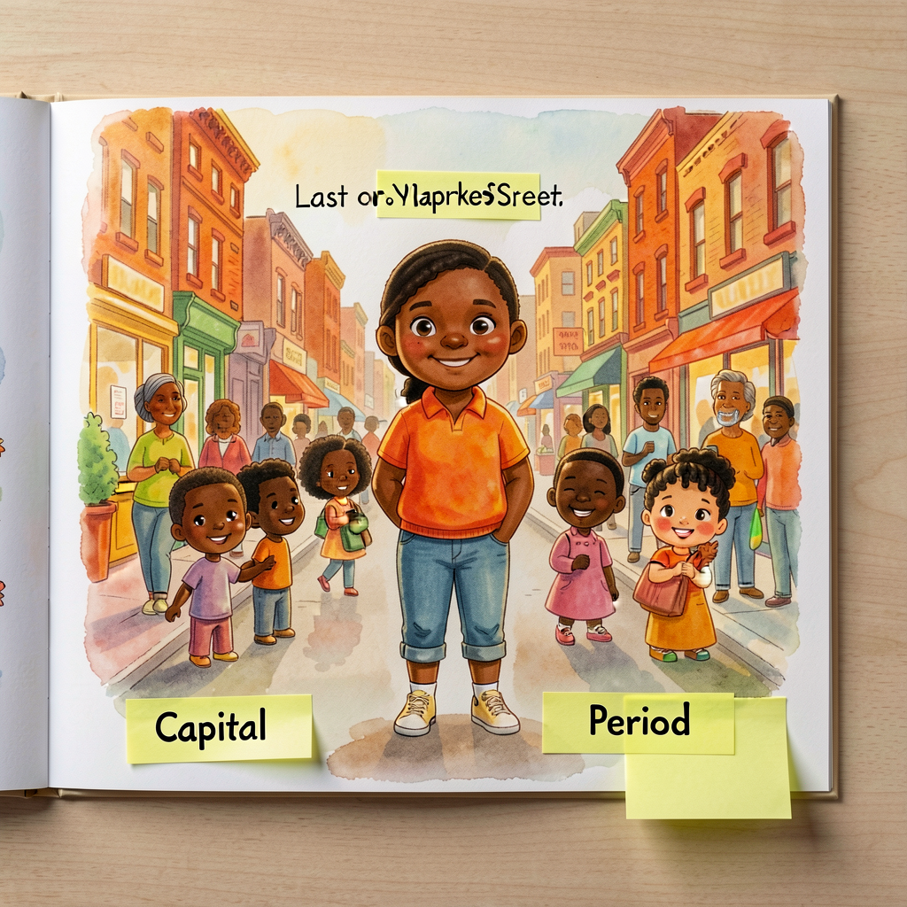 Photo of a spread from 'Last Stop on Market Street' by Matt de la Peña, illustrations by Christian Robinson. The caption