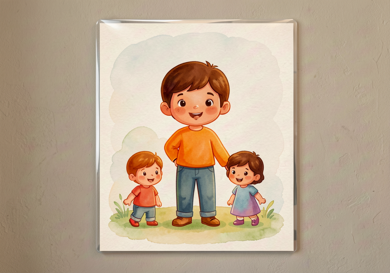  Mounted on classroom wall at child-eye-height (24-36 inches) with laminated surface for repeated dry-erase use.
