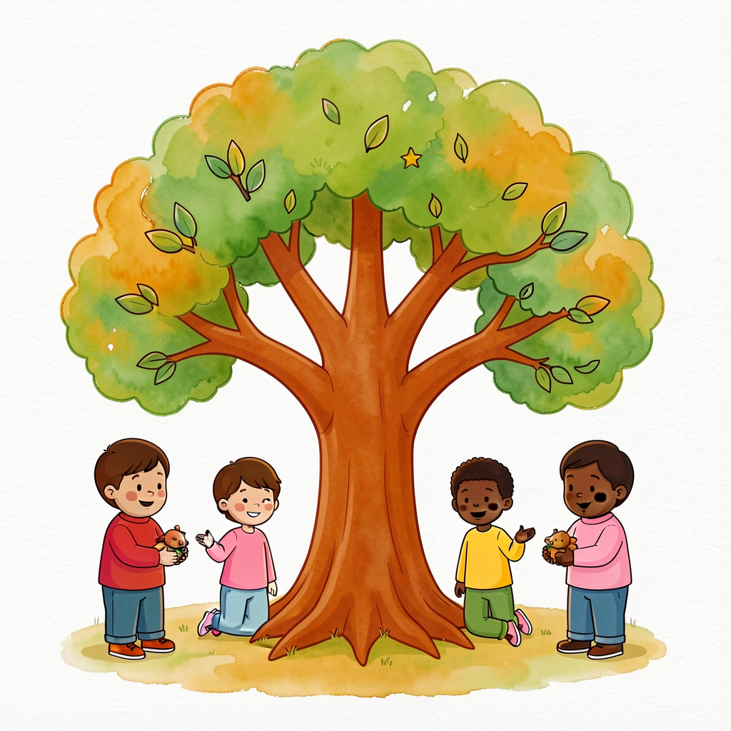 MG-6 Family Tree Template per child. Used as visual reference during the lesson; one item per pair of children for share