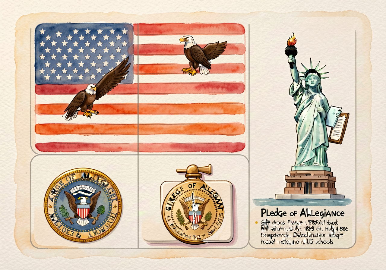 MG-6 36x48 inch laminated anchor with 2x3 grid: AMERICAN FLAG (50 stars / 13 stripes), BALD EAGLE (national bird 1782 / 