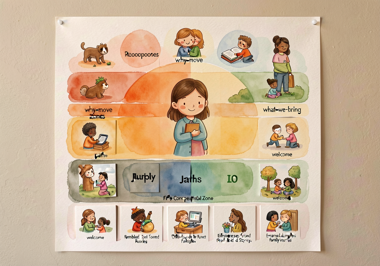 Mounted on classroom wall at child-eye-height (24-36 inches). The five-band color coding teaches that the unit has five 