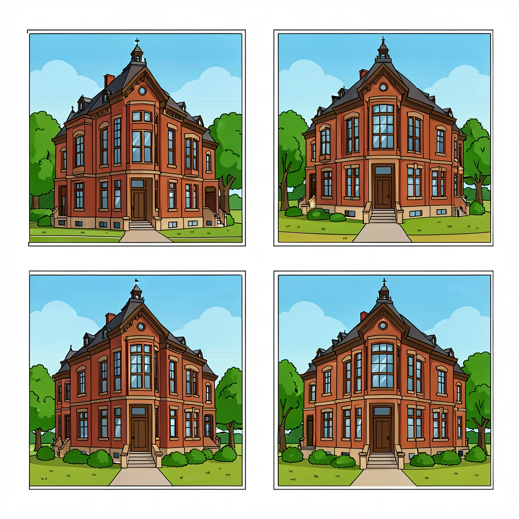 One physical sheet per child. Used in lesson 11 to observe a real local landmark building (teacher-selected). Companion 