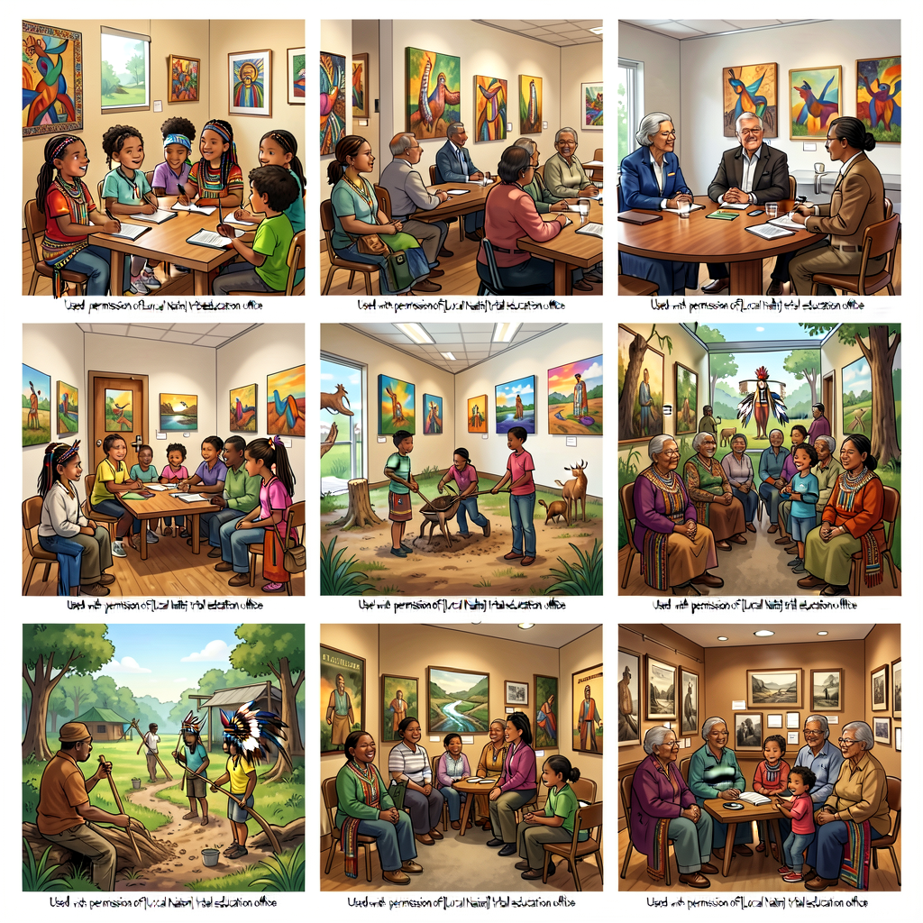 8-photo set 8x10 of CONTEMPORARY (2010-2025) life of the local Indigenous nation - vetted via tribal education office. E