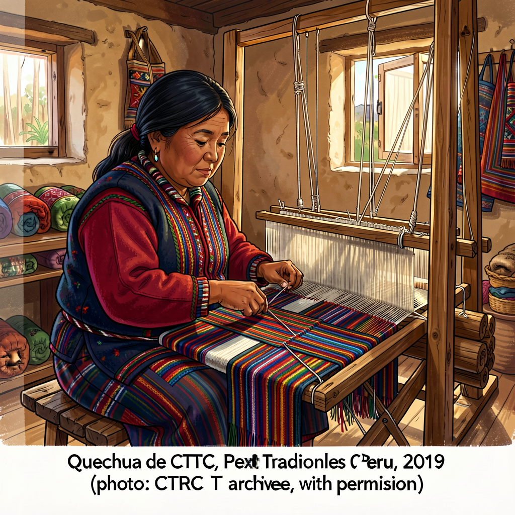 MG-11 photo 1 - high-resolution contemporary photograph of a Quechua weaver from the Centro de Textiles Tradicionales de