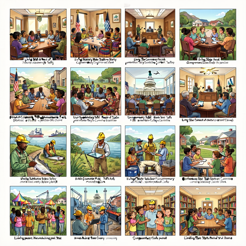 Living-State Photo Set - 24 high-resolution photos of the state's communities AS THEY ARE TODAY. 6 photos of contemporar