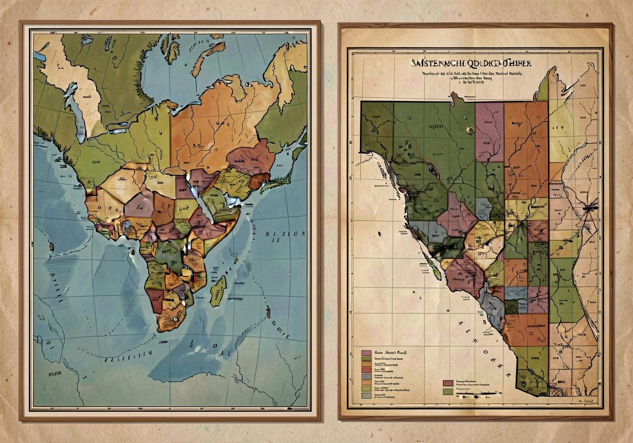 MG-2 wall map (22-inch) and Doc-7 11x17 historical cadastral map facsimile (19th-century state-archive holding). Pairs c