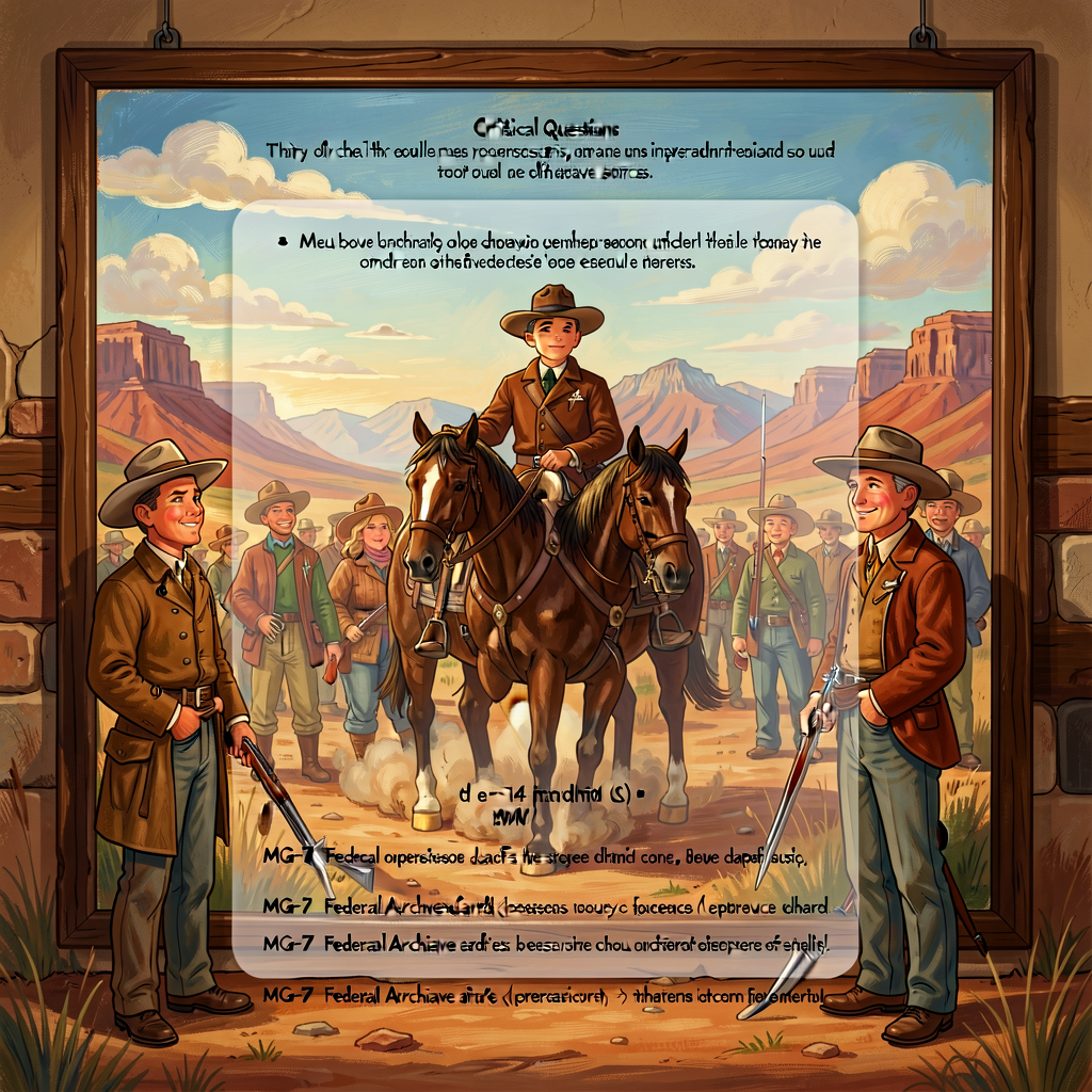MG-14 displayed on screen or wall poster. Original John Gast painting (1872, oil on canvas, public domain reproduction w