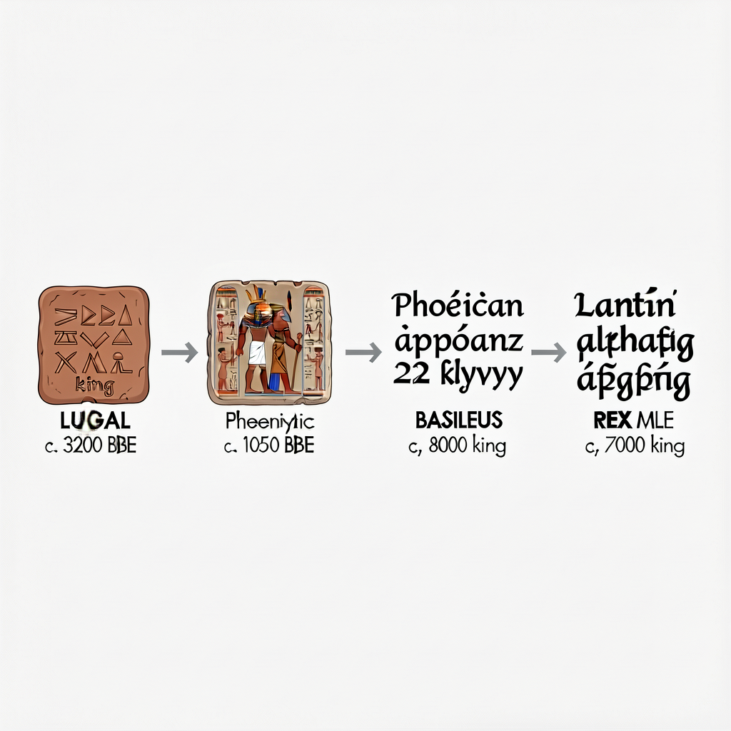 MG-11 Writing-Systems Evolution Diagram — visual lineage left-to-right with cuneiform first (Sumer c. 3200 BCE, wedge ma