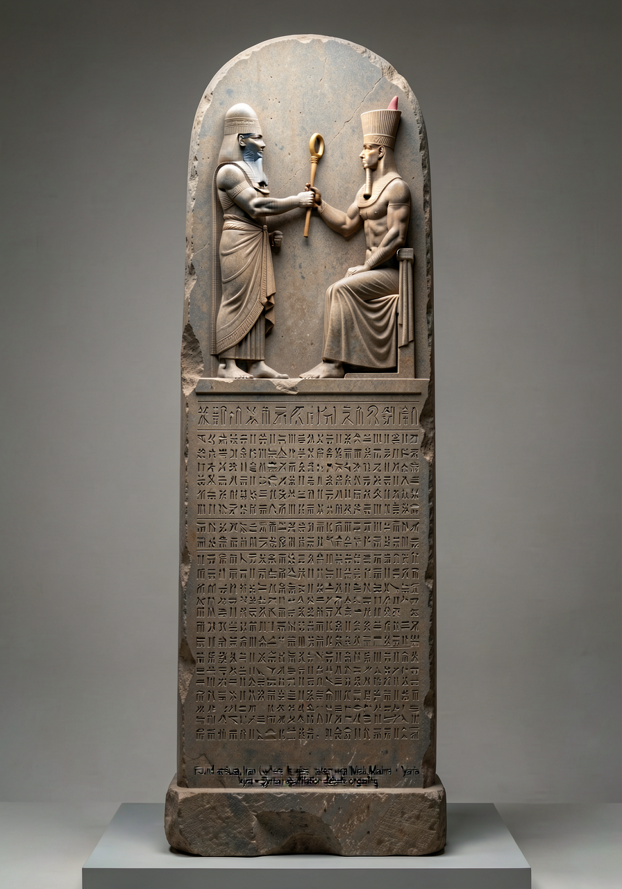 Photograph of the Hammurabi stele (c. 1754 BCE, diorite, 7 feet 4 inches tall, Louvre AO 10237). Top of stele depicts Ha