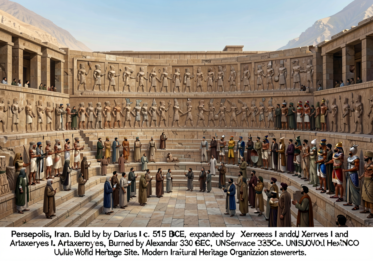 Photograph of Persepolis (Achaemenid ceremonial capital, c. 515 BCE - 330 BCE, modern Iran, UNESCO World Heritage Site s