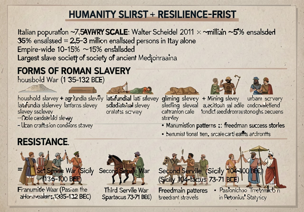 Handout: Roman slavery scale + forms. Top section ROMAN SLAVERY SCALE per Walter Scheidel 2011: Italian population ~7.5 