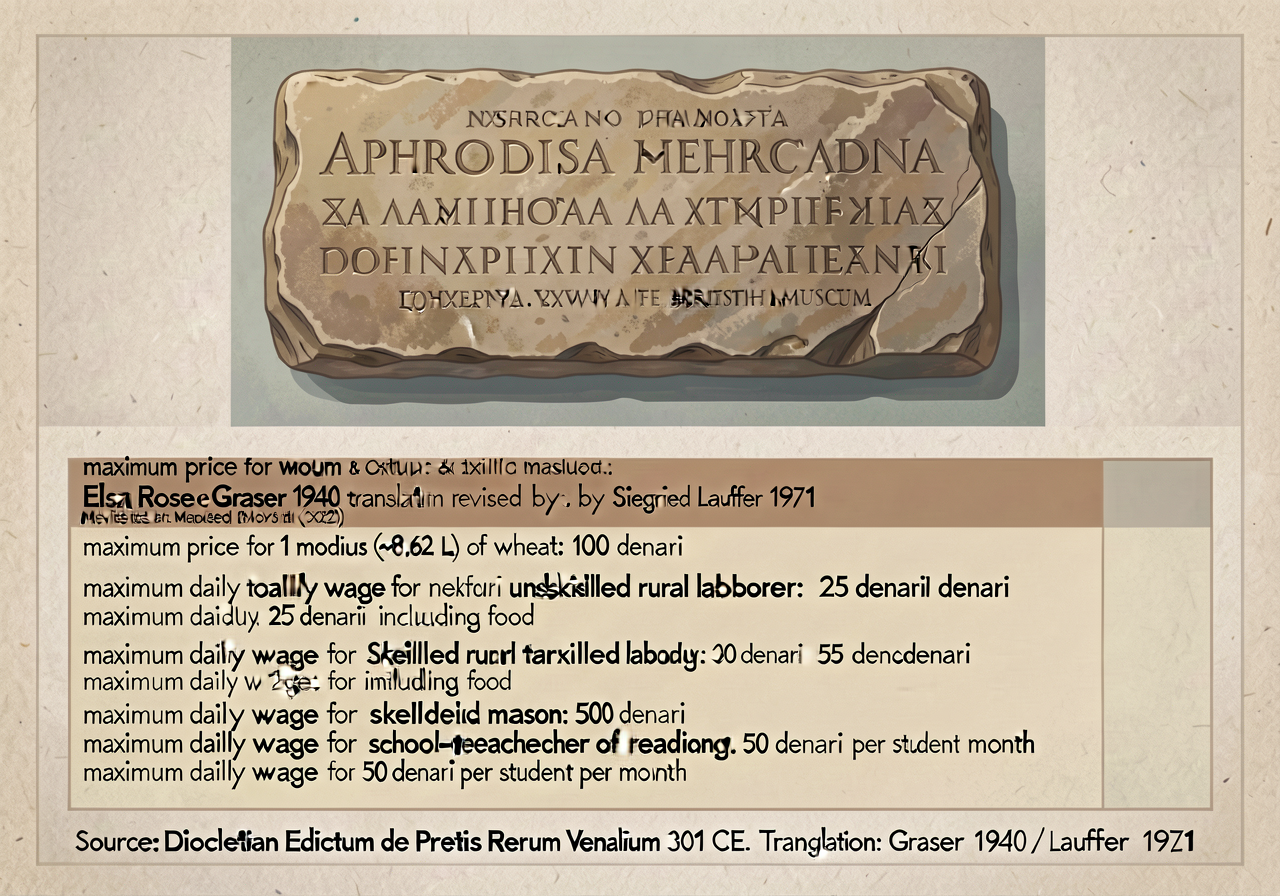 MG-12 8.5x11 inch educator handout: top half shows photograph of the surviving inscribed stone fragment from Aphrodisias