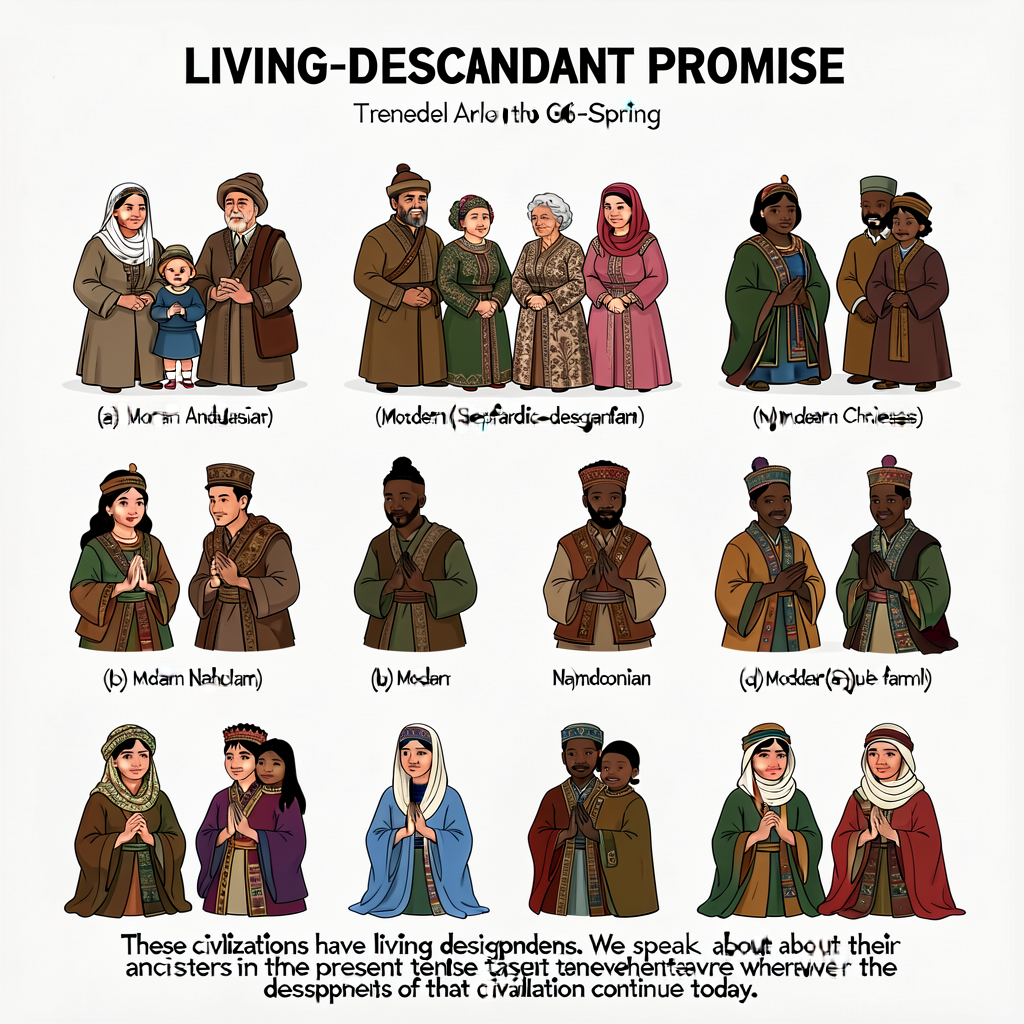 MG-9 Living-Descendant Promise poster (continued from G6-Spring). 18x24 inch wall poster. Black-and-white photo plate of