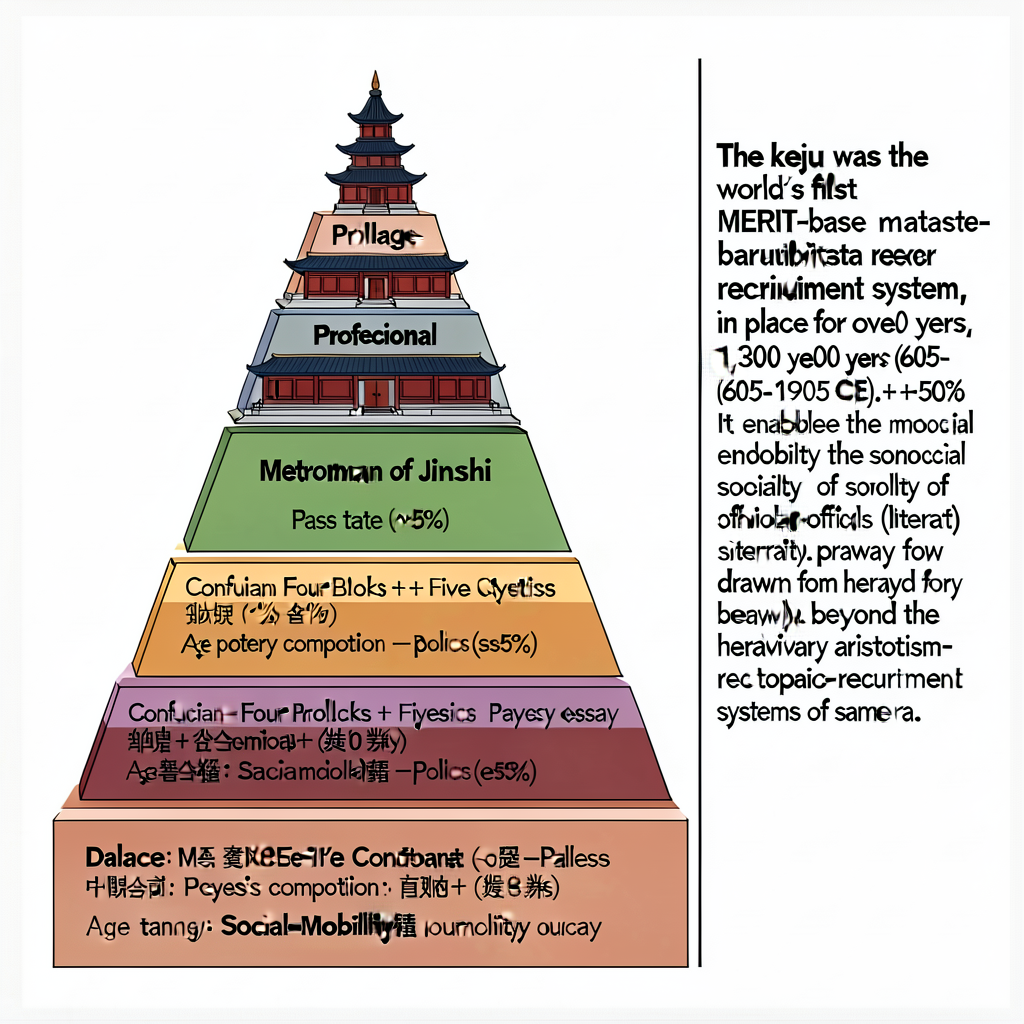 MG-16 11x17 inch graphic organizer. Six-tier examination pyramid: village → prefectural → provincial → metropolitan → pa