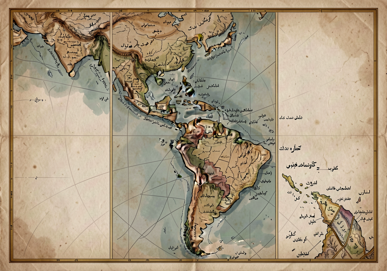 High-resolution reproduction of Piri Reis 1513 world map fragment (Topkapı Palace Library R.1633 mü) showing surviving s