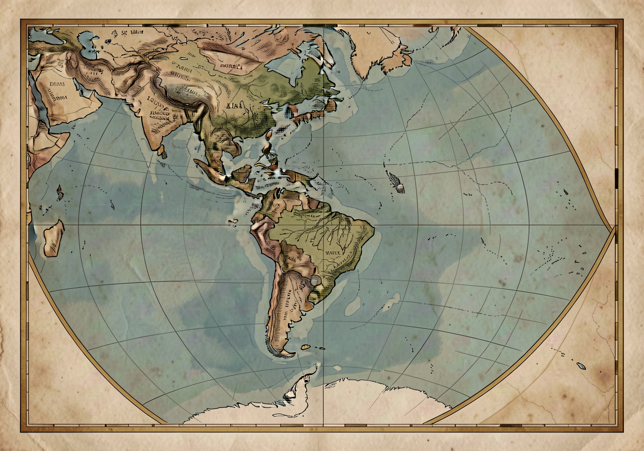 High-resolution reproduction of Piri Reis 1513 world map fragment Topkapı Palace Library R.1633 mü — surviving section s