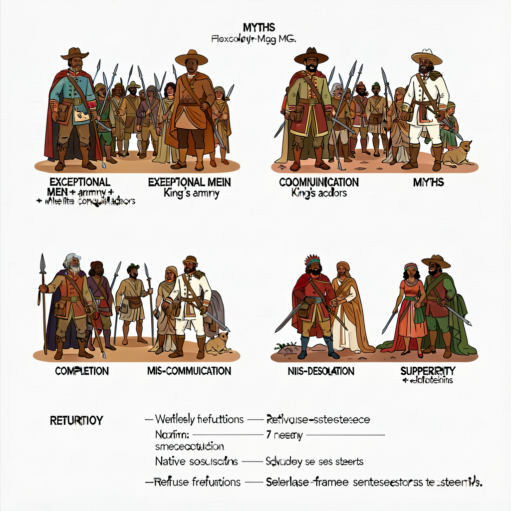 24x36 inch laminated MG-14 with all 7 myths named (exceptional men + king's army + white conquistadors + completion + mi