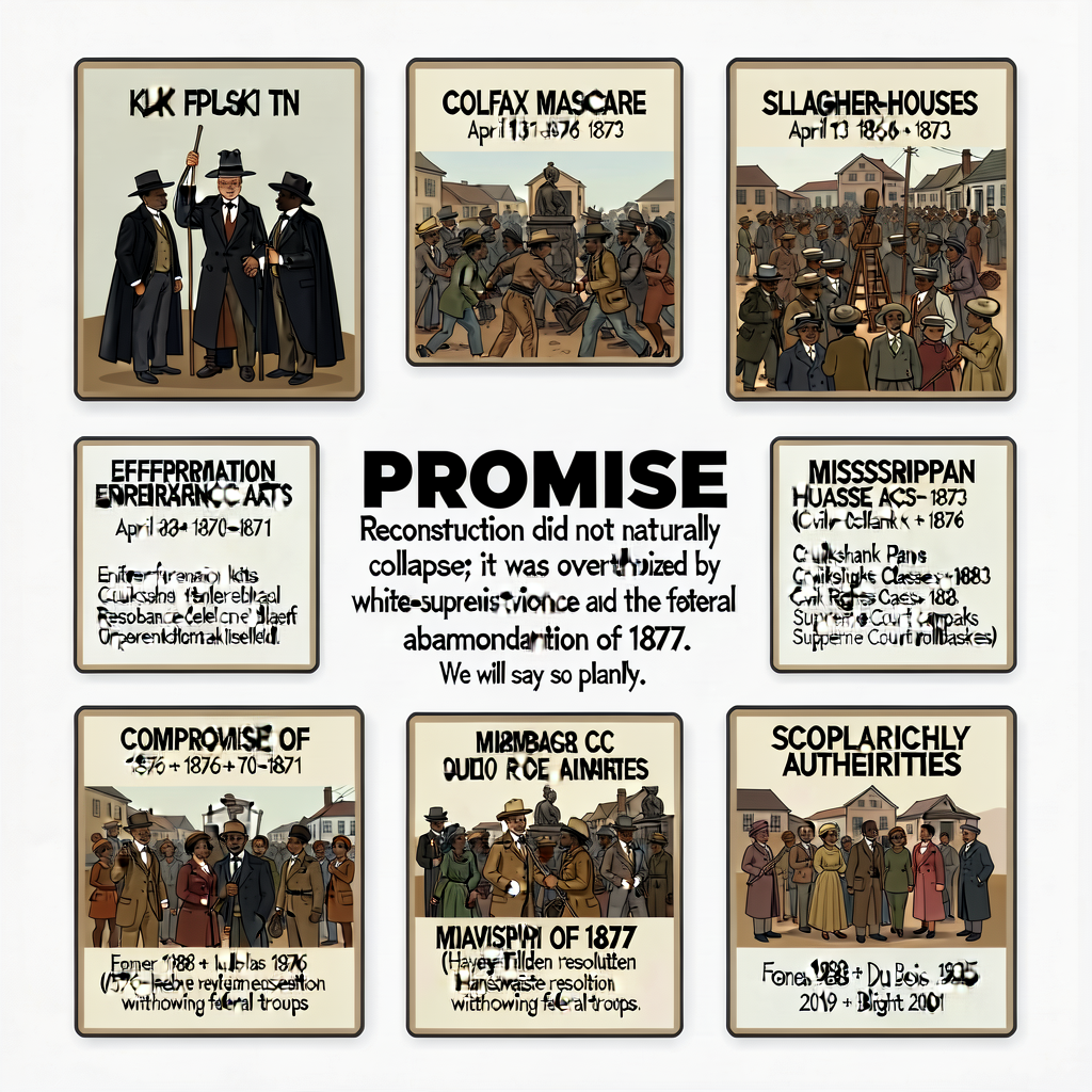 RECONSTRUCTION-AS-BETRAYED-PROMISE PROMISE Poster (MG-14b) — 18x24 inch wall display centered on PROMISE text 'Reconstru