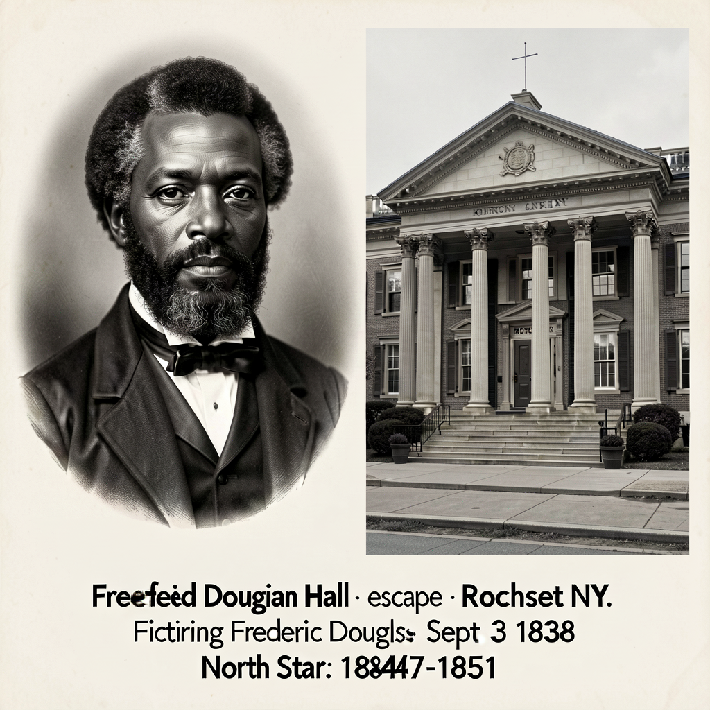 Black-and-white portrait Frederick Douglass c.1855 (one of most-photographed Americans of 19th c. per Stauffer-Trodd-Ber