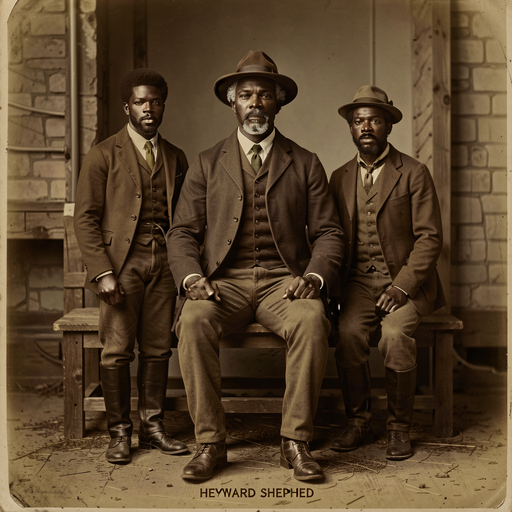 Composite Brown 1859 photograph (Augustus Washington daguerreotype c.1846-1847 + later 1859 sitting) + biographical card