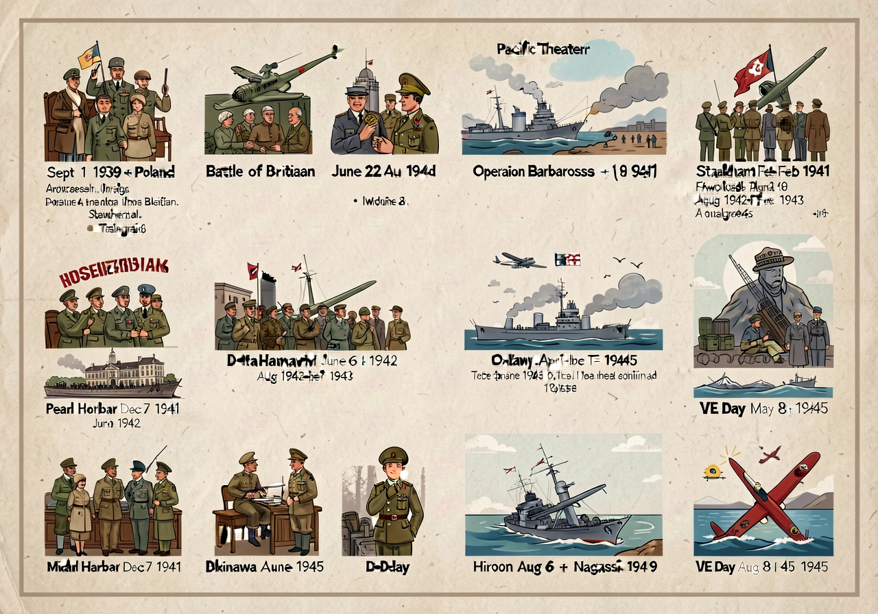 36x48 — European theater (Sept 1 1939 Poland + Blitzkrieg + Battle of Britain + Operation Barbarossa June 22 1941 + Stal