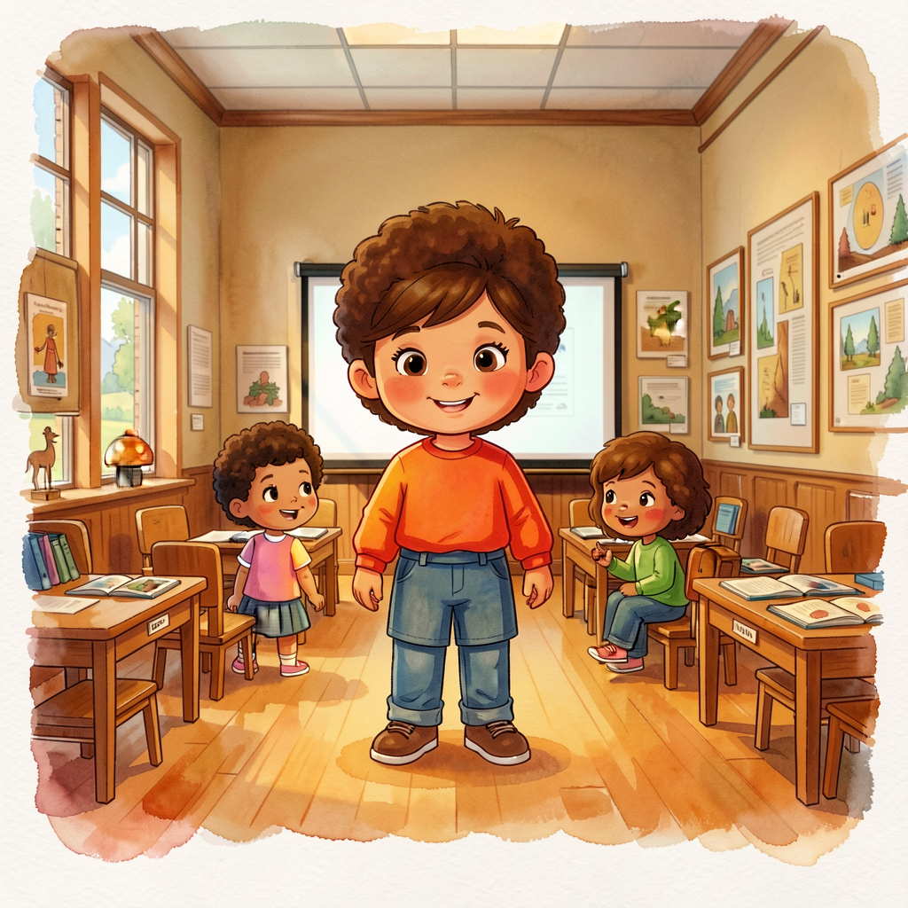 Museum-day classroom set-up (M-K-F-HIS-18-A) as the presentation context.
