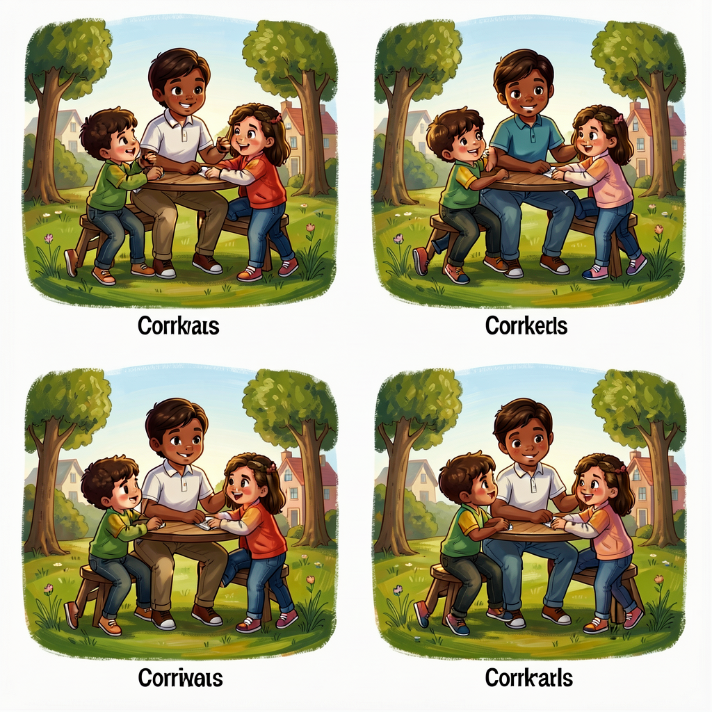 Reference image of 4 process-verb scenarios with the correct verb labeled below each. Print-ready 8.5x11.