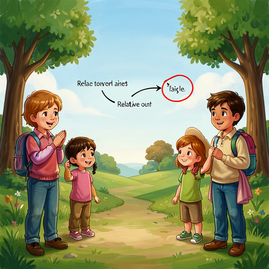 Reference image showing two short sentences with an arrow merging them into one combined sentence via a relative clause.