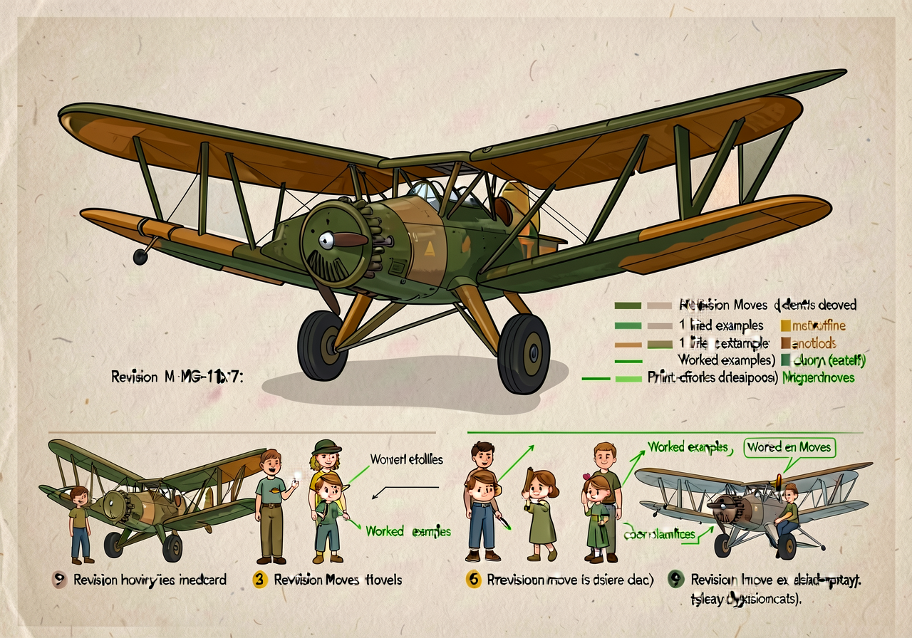 Reproduction of MG-17 at 11x17: 9 numbered revision moves with 1-line definitions, worked examples, and color-coded anno
