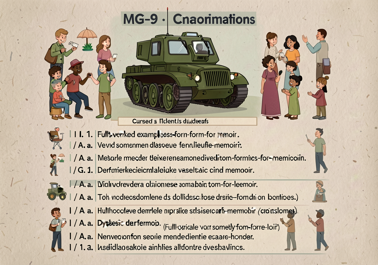 Reproduction of MG-9 at 11x17: 4-level hierarchical outline (I. / A. / 1. / a.) with full worked example on verse-form-f