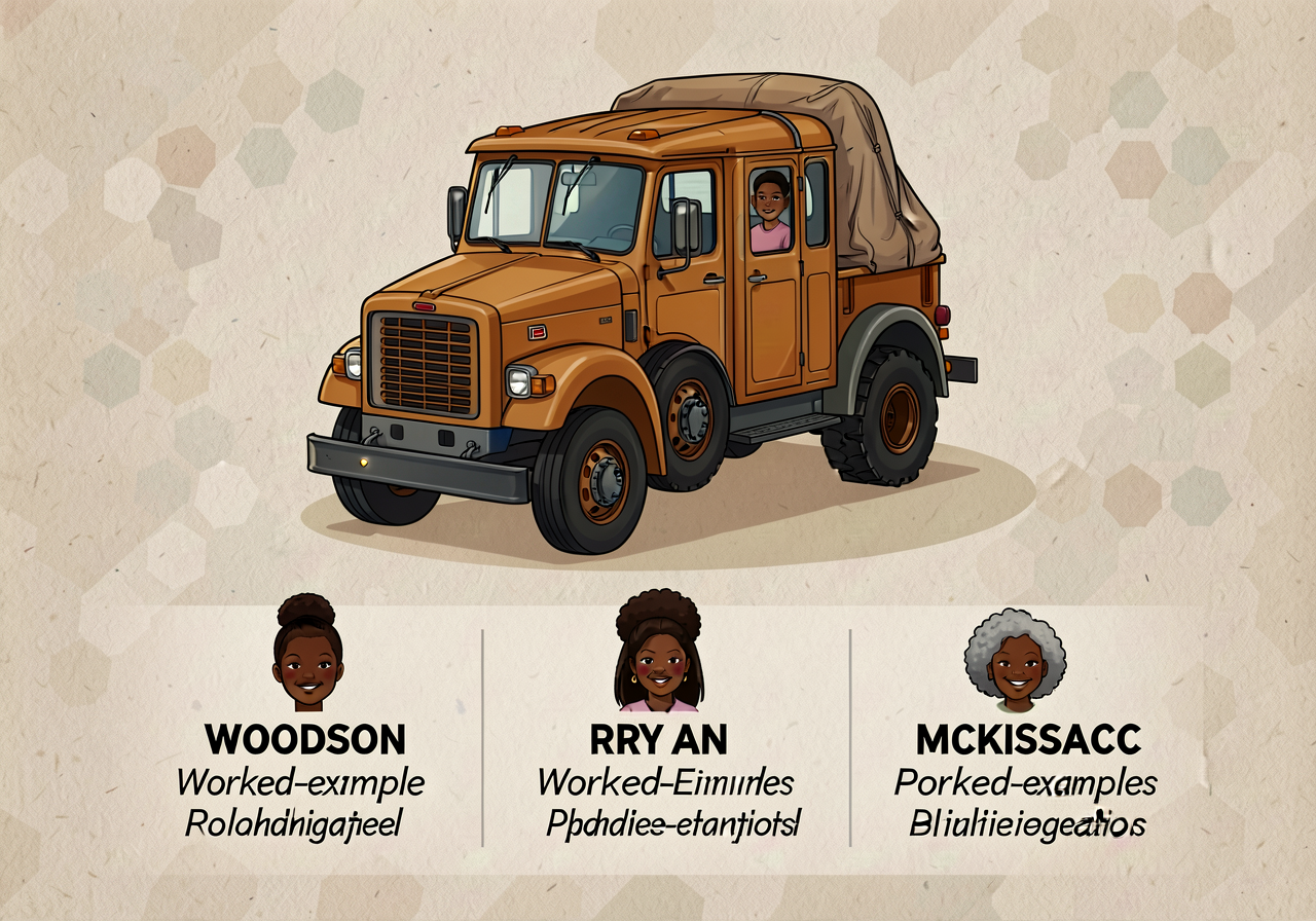 Reproduction of MG-6 at 11x17 with 3 worked-example entries (Woodson, Ryan, McKissack) alphabetized and with italicized 