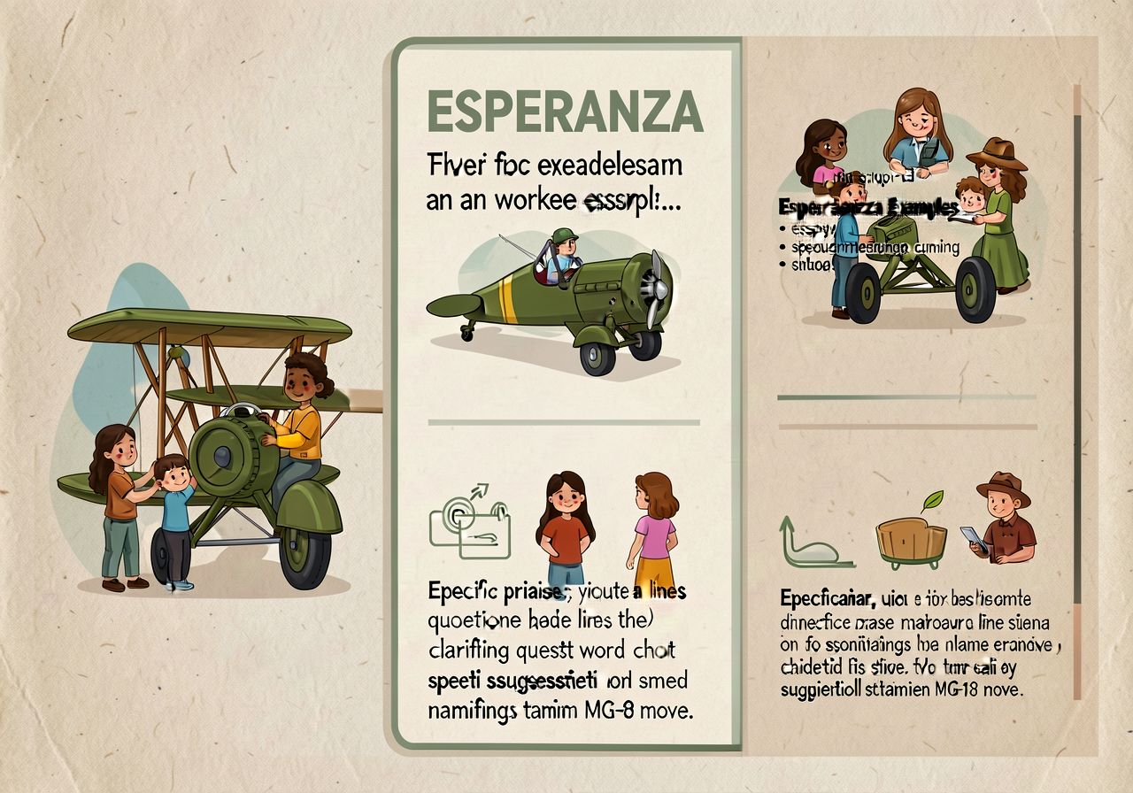 Reproduction of MG-19 at 11x17: 3-step card with worked example for an Esperanza essay (specific praise quoting line, cl