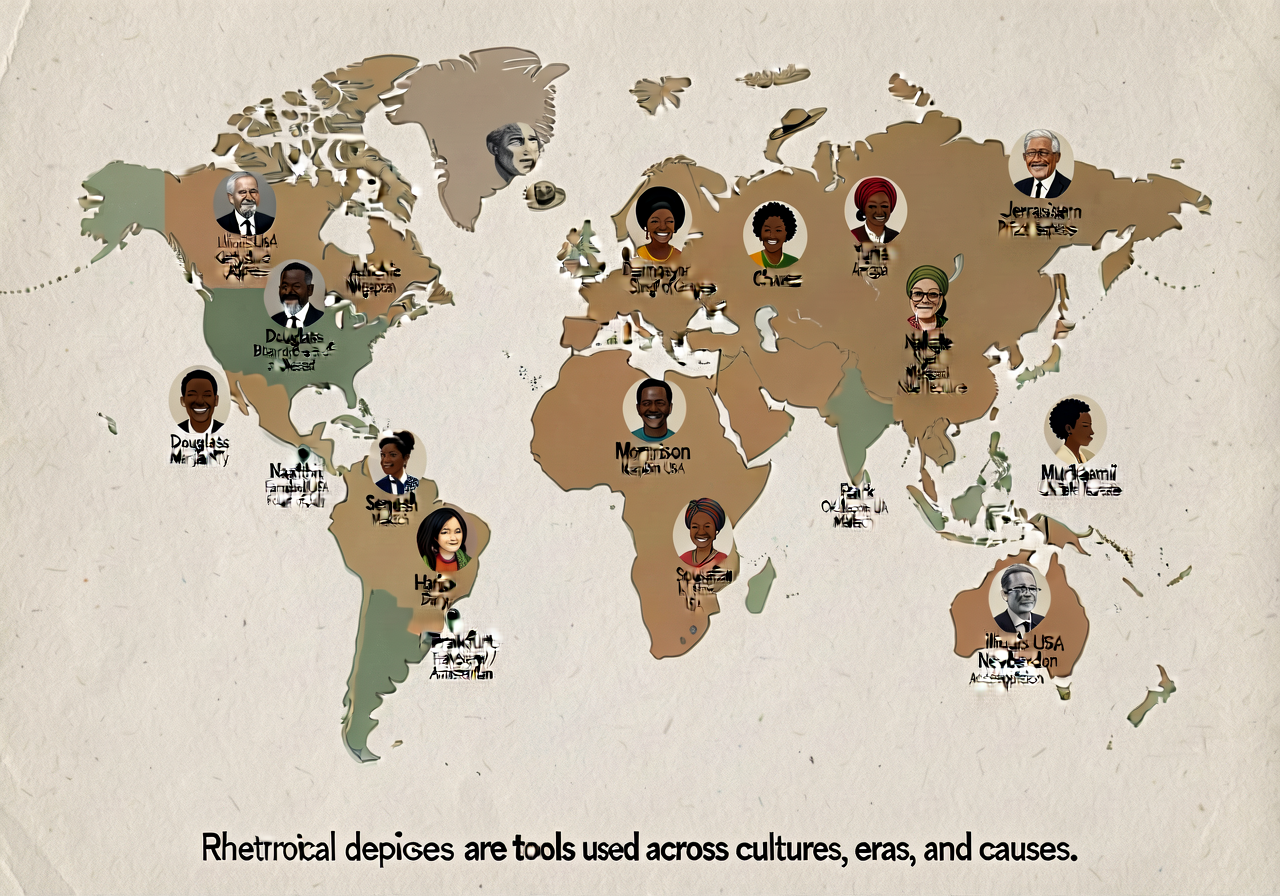 Cross-cultural mentor-speech corpus map: a world map with 15 pins marking each mentor speaker's origin and a small portr